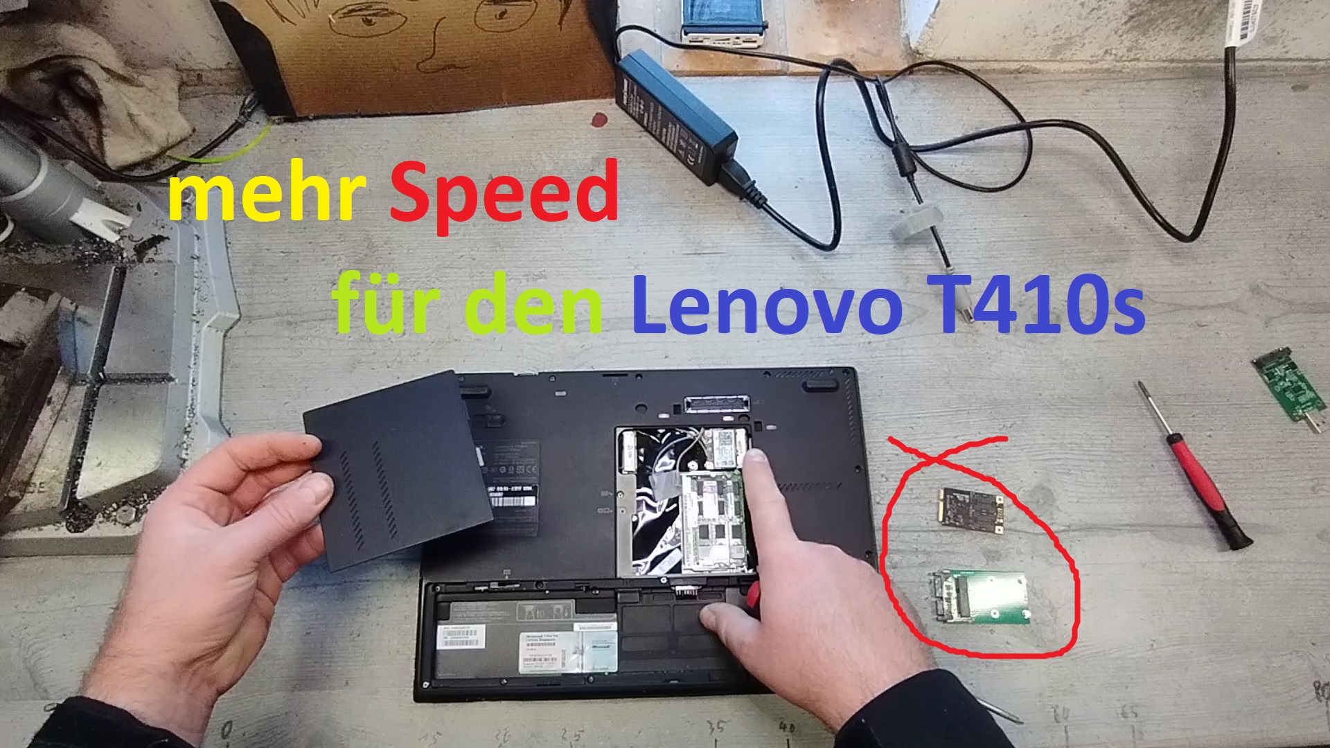 Lenovo T410s Umbau MSATA SSD Titelbild
