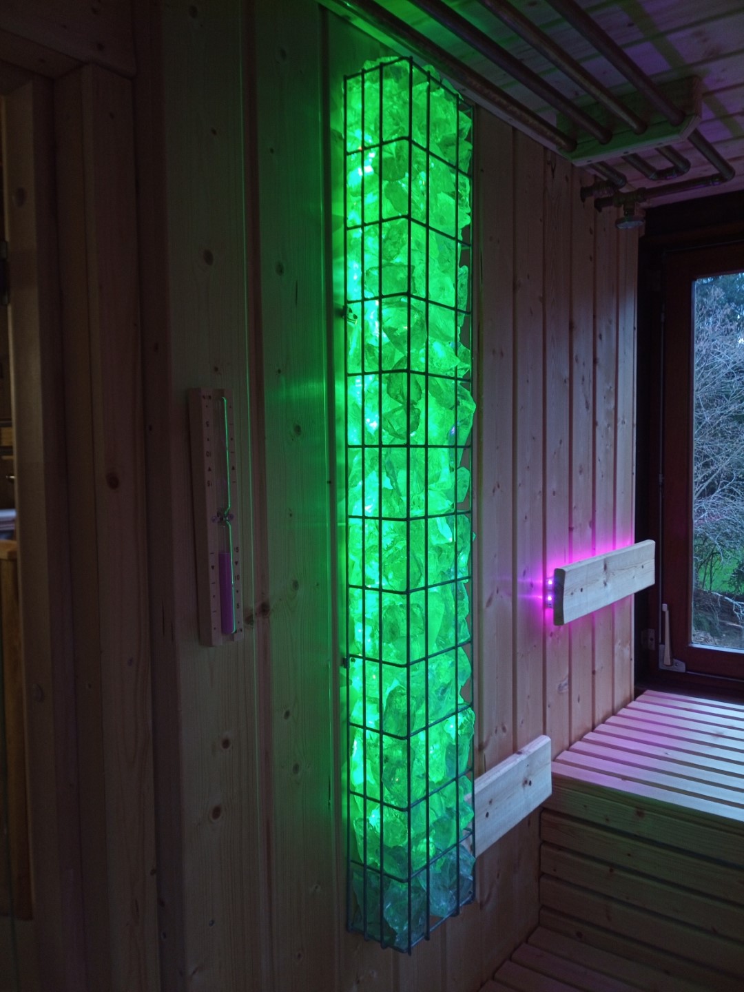 Sauna Kristall Lampe Glasbrocken DIY selbst bauen