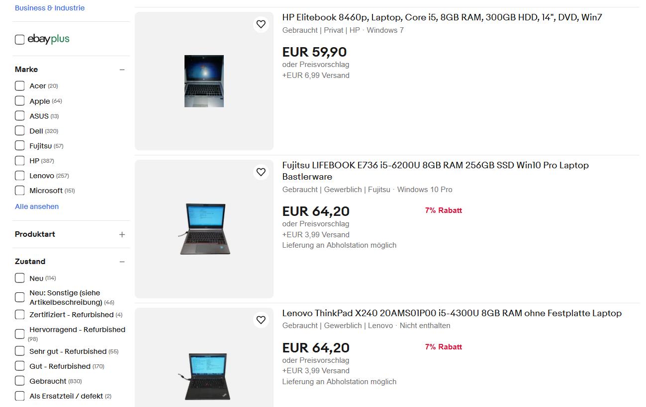 eBay Laptops Notebooks