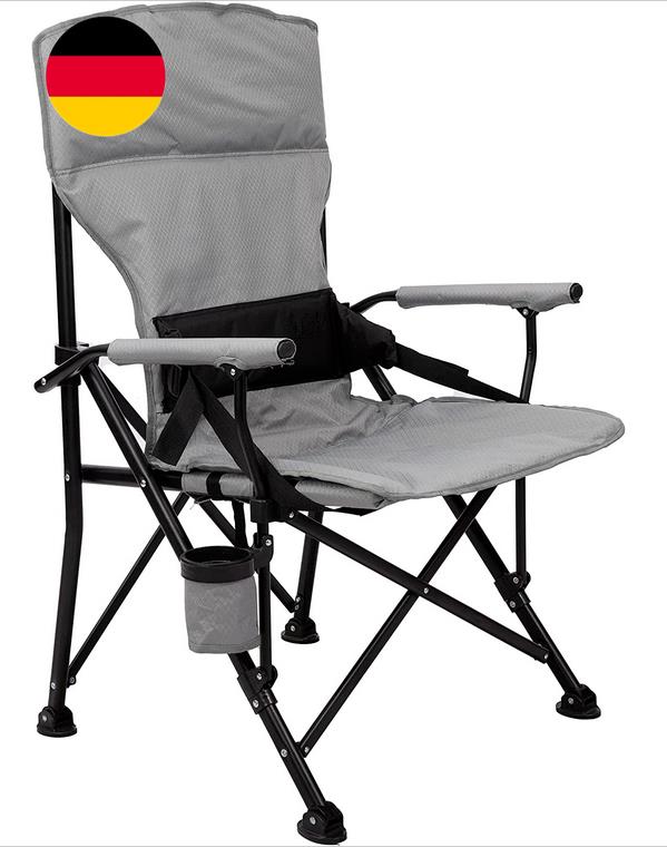Camping Stuhl stabil hoch feste Armlehne