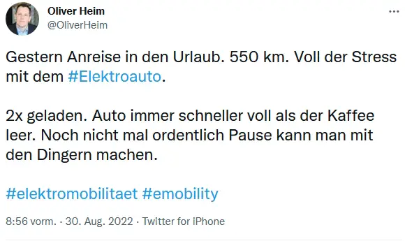 Elektroauto Laden Stress Kaffee Ladestopps Reichweite