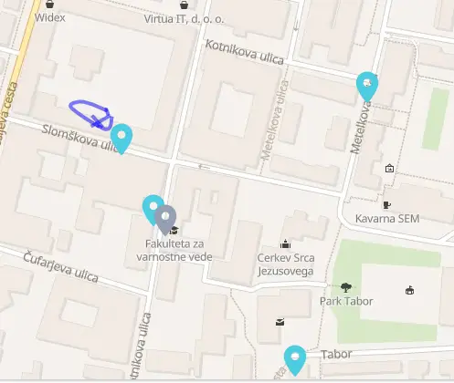 Ljubljana Karte Ladestationen um Appartement