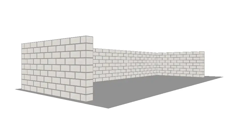 Mauerbau 3D Modell 2