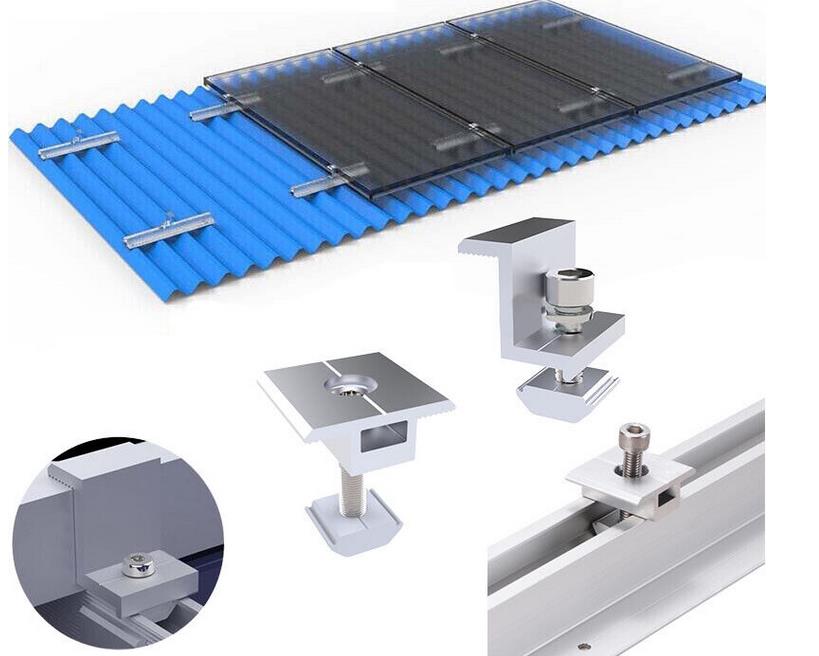 Balkonsolar Montagematerial Befestigung Set Blech Wellblech Dach
