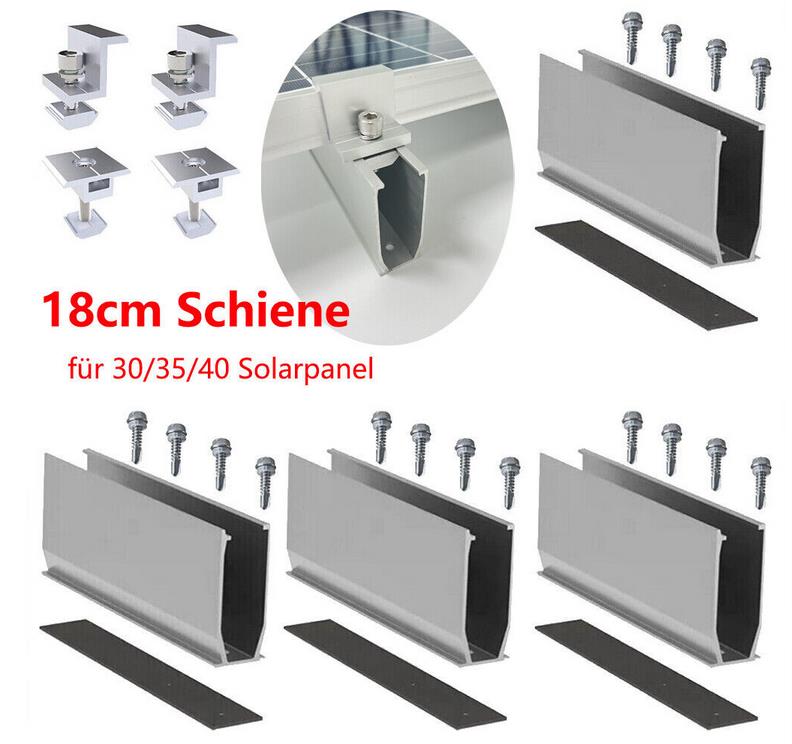 Balkonsolar Montagematerial Befestigung Set Flachdach Bitumen Garage Dach