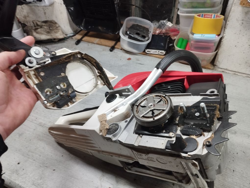 Kettensaege China Weiss Rot Chainsaw 5200 noname