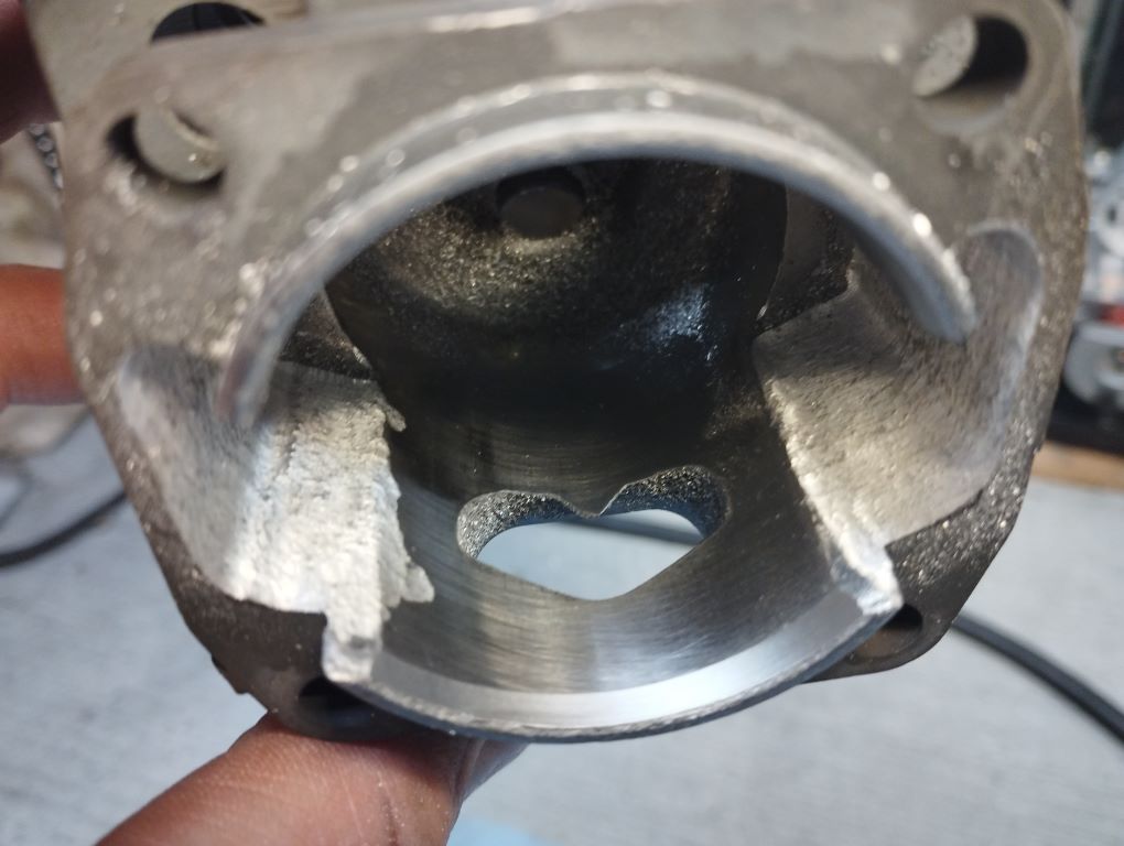 chinesische Kettensaege 52cc 5200 tuning porting Zylinder free porten