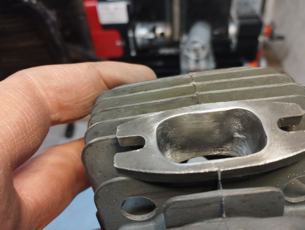 chinesische Kettensaege 52cc 5200 tuning porting Zylinder free porten