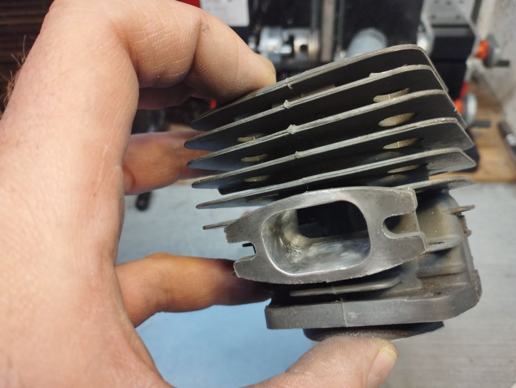 chinesische Kettensaege 52cc 5200 tuning porting Zylinder free porten