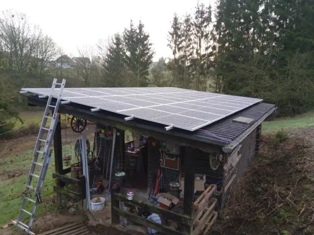 Photovoltaik Solar PV Gartenhaus Dach selbst machen installieren selber