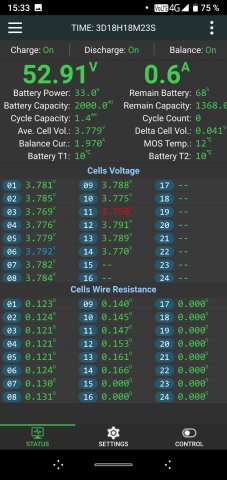 Bild von diy powerwall bluetooth app bms aktiv balancer jkbms