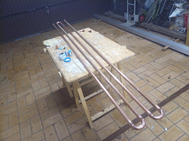 Kupfer Wärmetauscher Warmwasser Sauna Dusche
