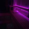 Sauna Gartenhaus LED Beleuchtung Liegen Bänke Innenraum selbstbauen