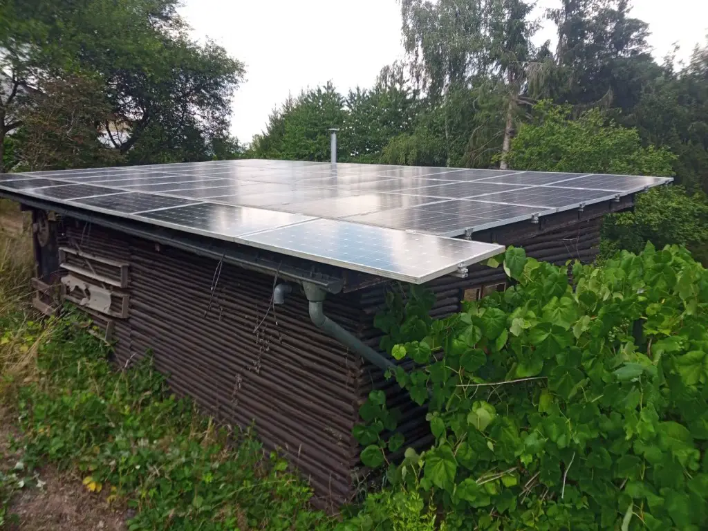 Gartenhaus Solar Photovoltaik Balkonsolar Nulleinspeisung GMI Wechselrichter PV EEG Einspeisung